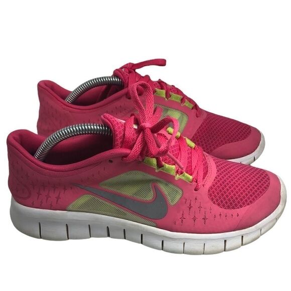 Nike Free Run 3 GS Spark Pink Volt Youth R… - Picture 3 of 8
